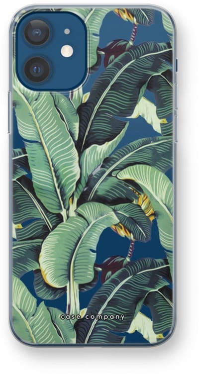 Case Company® - Hoesje geschikt voor iPhone 12 hoesje - Bananenbladeren - Soft Cover Telefoonhoesje - Bescherming aan alle Kanten en Schermrand