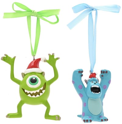 DISNEY - Mike & Sully - Monsters Inc. - Set of 2 Hanging Decoration - Kerstornament - Kersthanger