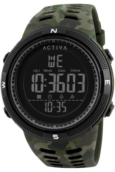 Activa x Invicta Digital ACW1915MC-001 Heren Horloge - Quartz Uurwerk - Plastic met zwarte Wijzerplaat - 50mm