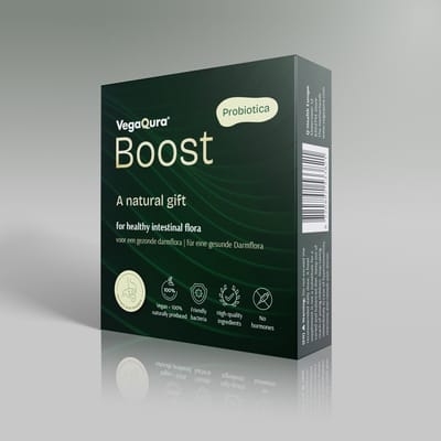 VegaQura Boost Probiotica – Probiotica & Prebiotica Supplement voor Darmflora & Spijsvertering – Met Goede Darmbacteriën – 14 Sachets