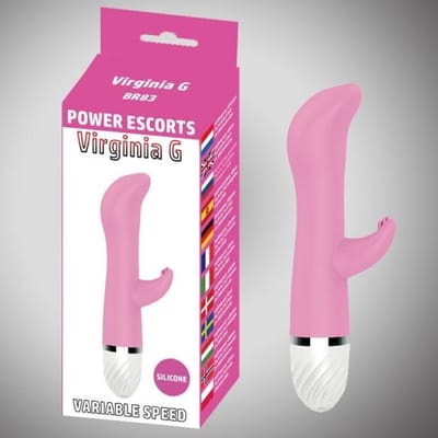 Vibrators Voor Vrouwen – Tarzan Vibrator – Clitoris En G-spot Stimulator – Duo-Vibrator - Power Escorts - Virginia G - G Spot Vibrator - 16,5 cm - 10-Speed - BR83 - Roze - gave Cadeaubox