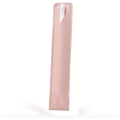 Stylus Pen Hoes voor iPad Apple Pencil Case Houder Zacht Leer Anti-roll Etui Dop Nib Beschermhoes Tablet Touch Pen Beschermhoes 1pc roze