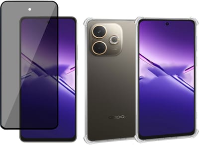 ChiGuard Hoesje & Privacy Screenprotector geschikt voor OPPO A5 Pro – Hoesje Screenprotector - Privé - Gehard Glas Cover