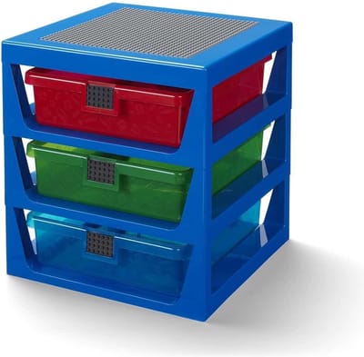 LEGO 3-DRAWER STORAGE RACK SYSTEM - Blauw