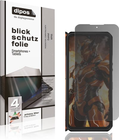 dipos – Matte Privacy Screenprotector geschikt voor Oukitel WP66 | Anti-Spy Beschermfolie