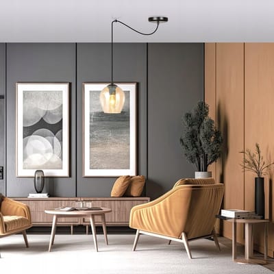 LEVEL 1 Hanglamp Amber Zwart - Stijlvolle Verlichting
