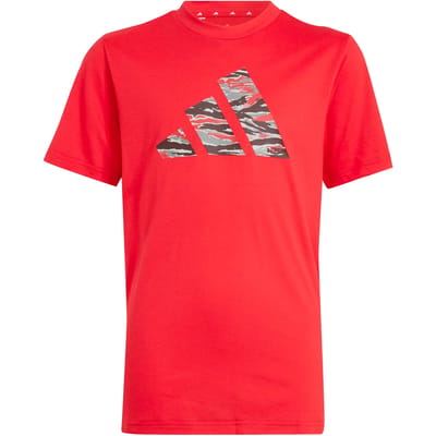 Adidas Training Essentials Camo Print T-shirt Met Korte Mouwen Rood 7-8 Years Kinderen