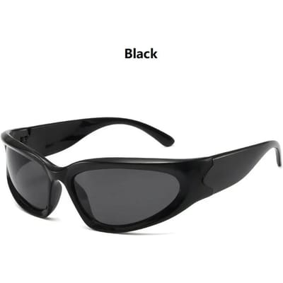 Heren Zilveren Y2K Zonnebril Outdoor Fietsen Sport Zonnebril Dames Klassieke Tinten Stijlvolle Punk Bril Oogbescherming 2000S Esthetiek