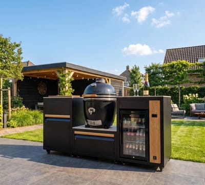 GRILLNEST BUITENKEUKEN SET 363 - IVORY WHITE - KAMADO MONOLITH ONE.55 - FRIDGE