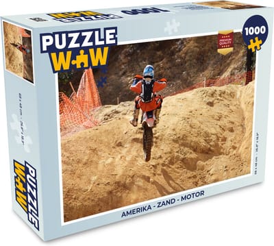 Puzzel Amerika - Zand - Motor - Legpuzzel - Puzzel 1000 stukjes volwassenen
