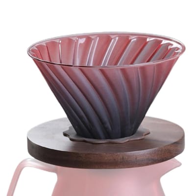 Glazen Koffiezetapparaat - Pour Over Koffiekan - Handmatig Koffie Zetten - Hoge Transparantie - 14 x 11 x 11 cm