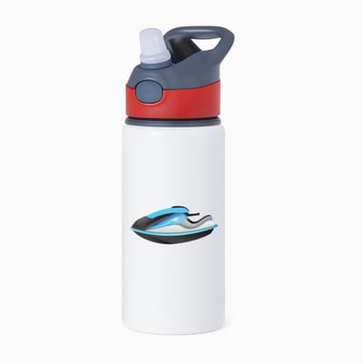 Hacebo® - Speedboten waterfles met rietje rood - Boten - Schippers - Speedboot - voertuig - watervoertuig - water fles - 650ML