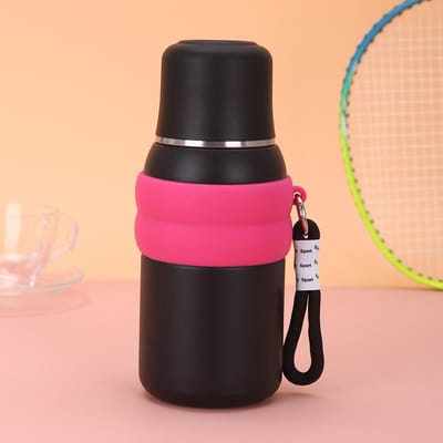 Nouvelle Tasse de Sport d'Extérieur Grande Capacité Simple Vide Portable avec Bandoulière Tasse Isolée en Acier Inoxydable 600ml