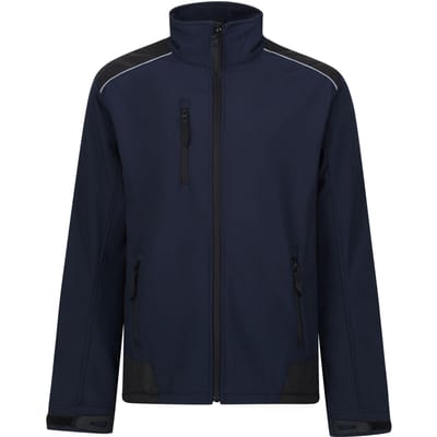 Regatta Heren Zandstorm Werkkleding Softshell Jasje (Marine / Zwart)