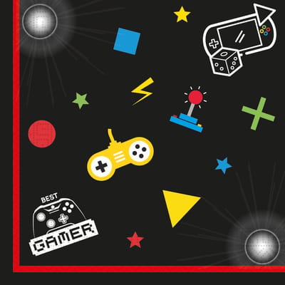 Vegaoo - 20 Gaming Party servetten 33 x 33 cm