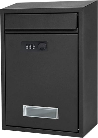 Brievenbus - Postbak - Veilig Post Ontvangen - Combinatieslot - 217 x 84 x 322 cm - Zwart