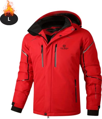 Bovista Skipak - SkiBroek - Skijas - Ski Suit - Wintersport - Heren - Winter - Warm Fleece - Rood - Maat L