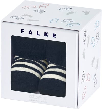 FALKE Erstlingsringel eenkleurig katoen sokken baby blauw - maat 62-68