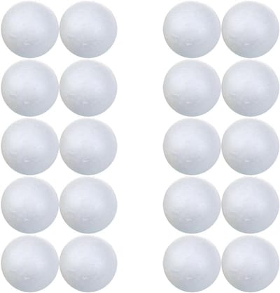 Schuimballen Set - Piepschuim Bollen - Modellering Ambachten - Perfect Rond - 7 cm Doorsnede - Wit