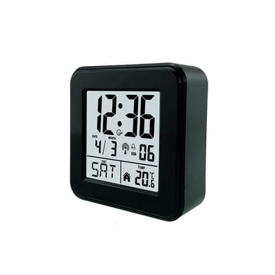 Ynkkvre -Wekker - Stille analoge wekker - Luid alarm voor diepe slapers - Kleine reiswekker met lichtgevend in het donker - Werkt op batterijen - zwart