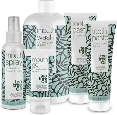 Australian Bodycare 5 Mondverzorgingsproducten - Voor een Goede Mondhygiëne en Behandeling van Parodontitis en Schimmel
