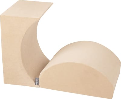 KiddyMoon Speeltuin Fluweel Van Schuim Met Fluwelen Ronde Ballenbad Kuilen Voor Baby's Speeltuin Hindernisbanen, Zand Beige