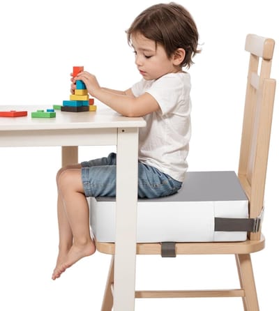 Dailygoods- Booster Kussen Waterdicht - Verstelbare Veiligheidsgordel - Draagbaar - Eetkamerstoel voor Kinderen - Lichtgewicht - Eenvoudig te Reinigen - Stoelverhoger