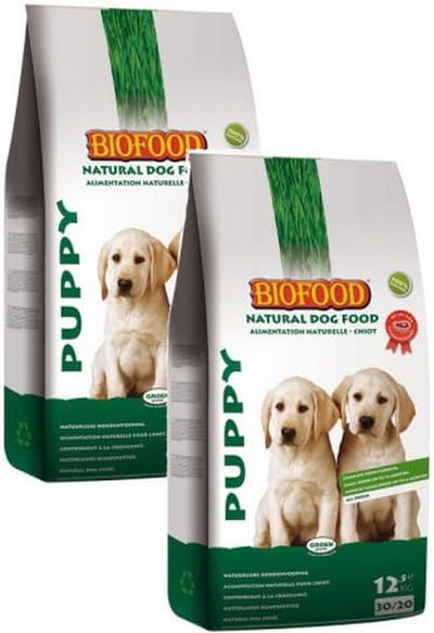 2x 12,5 kg Biofood puppy hondenvoer
