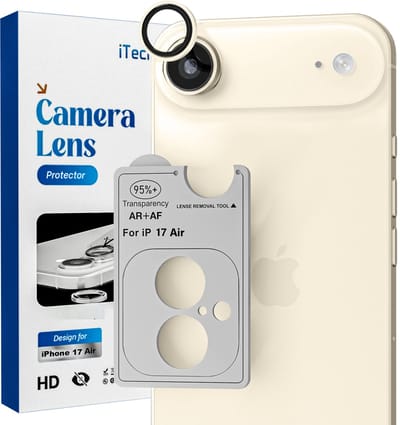 REOVO Camera Protector – Geschikt voor iPhone AIR - 0.05mm Slim Fit – Goud -Titanium Frame – Anti-Kras & Schokbestendig