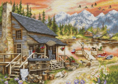 Luca-S log Cabin General Store borduurpakket BU5020
