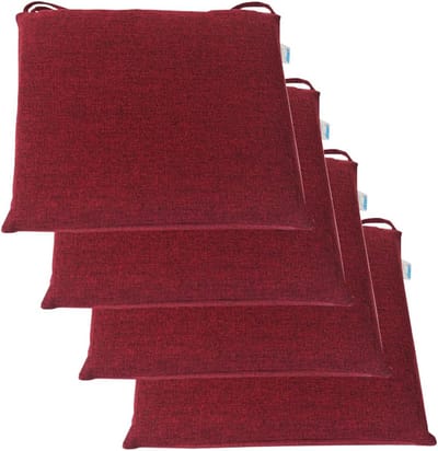Linnen Eetkamerstoelen Stoelkussen voor Keukenstoelen met Banden, Zachte en Comfortabele Stoelkussens set van 2/4/6, Stoeldecoratiekussens voor Kantoor Thuis D-4,45 x 45cm