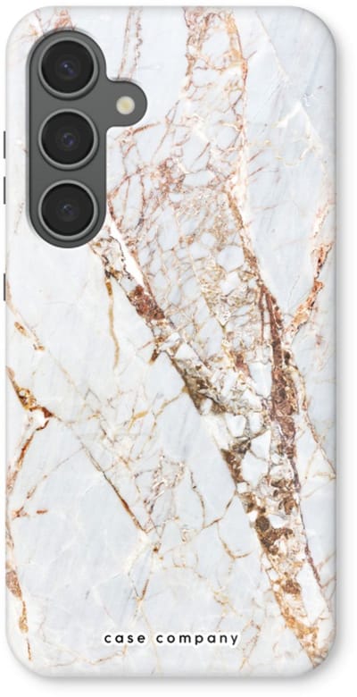 Case Company® - Hoesje geschikt voor Samsung Galaxy S24 Plus hoesje - Goud marmer - Tough Case - Maximale Bescherming alle Kanten en Schermrand