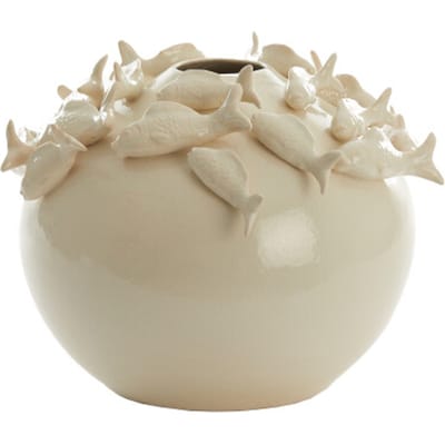 Light & Living - Vaas FISH - Ø41.5x32cm - Wit