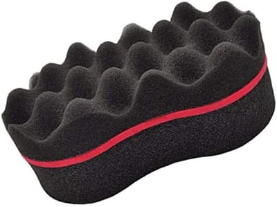 Haar Krul Spons - Twist Borstel - Coole Looks Maken - Dubbelzijdig Ontwerp - 19 x 11.5 cm - Zwart