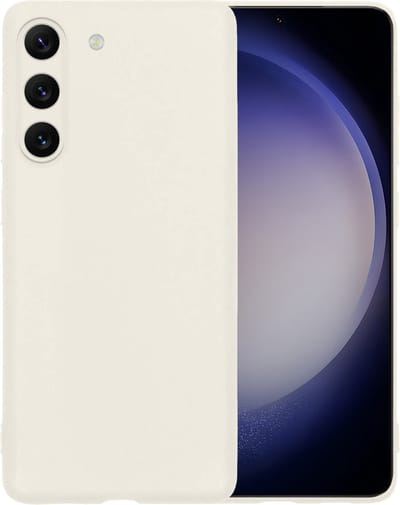 Hoesje - Geschikt voor Samsung Galaxy S23 - Sterk & Shockproof - Siliconen Case - Hoes Cover - Telefoonhoes - Wit