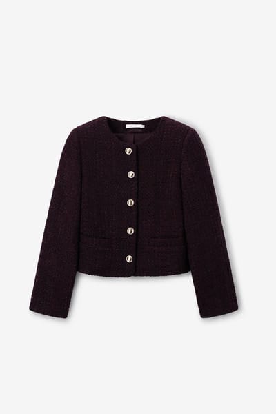 Sissy-Boy - Donkerrood bouclé jack