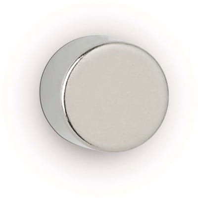 MAUL Magneet Neodymium - rond - zilver - metaal - 10 stuks - Ø 1 x 1 cm