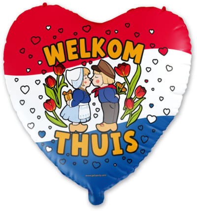LUQ – Welkom Thuis Folieballon – 60 cm – Luxe Welcome Home Party Decoratie – Thuiskomen Feest Versiering – Helium Ready
