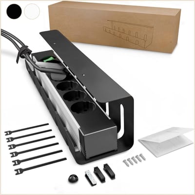 AHD® Kabelgoot - Kabelgoot Bureau - Cable Management - Zwart - 40cm x 10cm x 1cm
