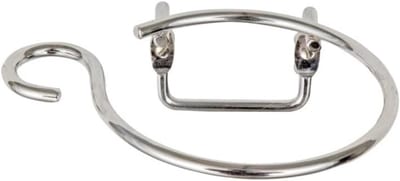 Famanu – Haardroger wandhouder met kabelhouder, metalen uitvoering voor wandmontage, chroom