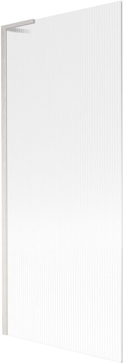 Mexen Next L badwand 1-delig 80 x 150 , strepen, geborsteld nikkel - 895-080-000-03-09-97
