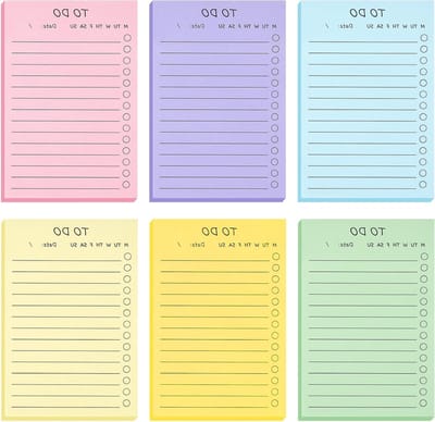 300 Vel Zelfklevende Notities in 6 Kleuren, 15 x 10 cm To-Do Lijst Pad, Ideaal voor Planners, Thuiswerk en School Accessoires