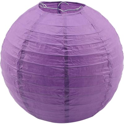 Papieren lantaarns 8'' Buitenfeestdecoraties Woonkamerdecoratie voor verjaardagen en bruiloften (paars) paars