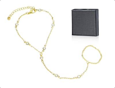 Cosensi - Elegante Handketting met Vingerring voor Vrouwen en Meisjes
