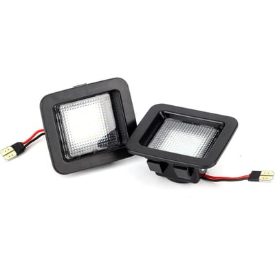 1 Paar Auto 18LEDs Kentekenplaatverlichting Lamp Past voor Ford F150 2015 Omhoog gray