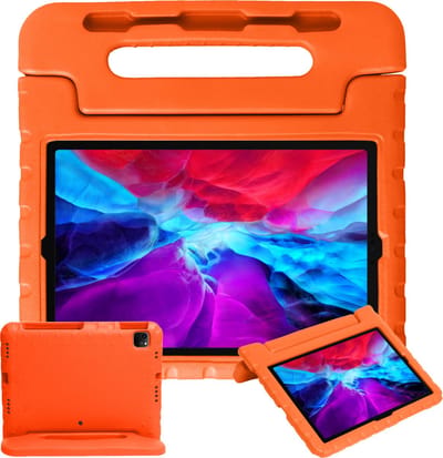 Hoesje - Geschikt voor Apple iPad Pro (2018) - 11 inch - Kinderhoes Shockproof Bumper - Kidsproof Case - Tablethoes - Kinder Hoes Cover - Oranje