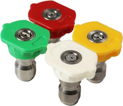 Verstelbare Hogedrukspuit Doppen Set van 4 Stuks, 1/4 Inch Snelkoppeling voor Effectieve Reiniging van Oprit, Auto en Tuinmeubelen