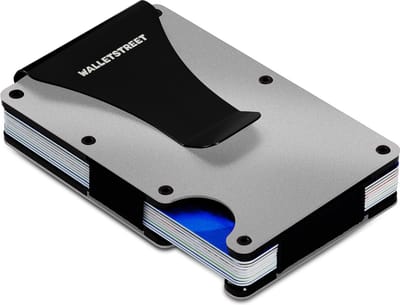 Walletstreet Premium R33 Pasjeshouder\Creditcardhouder - minimaal 15 pasjes inclusief Geld Clip voor al uw Biljetten-RFID Anti Skim Technologie-Zilverkleurig