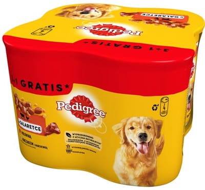 Pedigree - Mix Smaken - 2x Rundvlees - 2x Kip - 4x400g