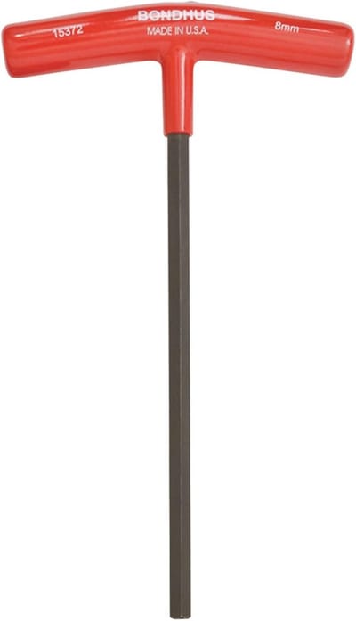 T-handgreep Inbussleutel - Inbus Sleutel - Vastzetten Schroeven - Ergonomische Handgreep - 8 mm 23 cm - Zilverkleurig